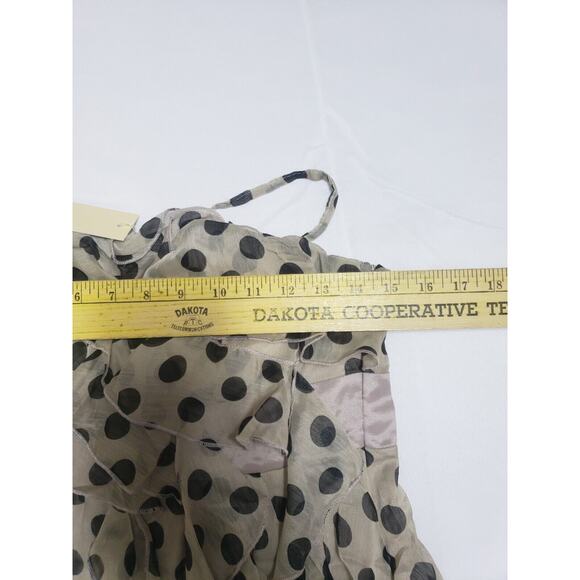 Lucy & Co Womens Gray Polka Dot Ruffle Strappy Mini Dress size S Event Party - Picture 5 of 8